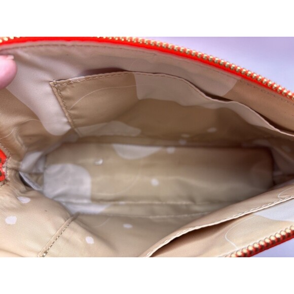 Alf the Label Grande & Petite  Pouch Set Red Pebbled Leather Bone & Carabiner - Picture 5 of 10